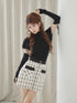 Étoile Check tweedジップスカート